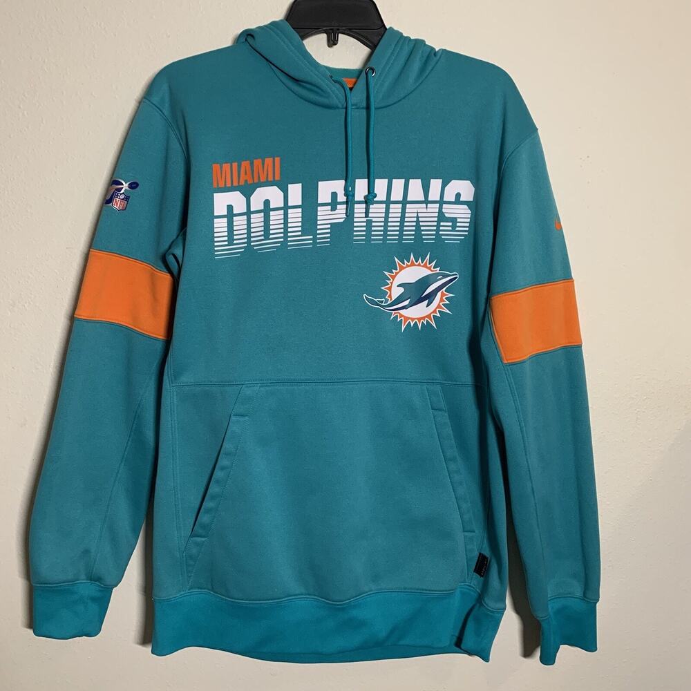 NFL Miami Dolphins Teal and Orange Hoodie